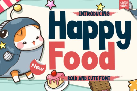 Happy Food: A Playful Display Font for Digital Brands