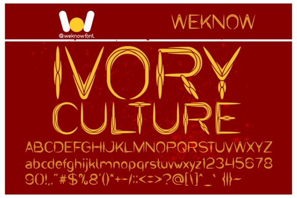Ivory Culture: A Display Font That Strengthens Your Brand Identity