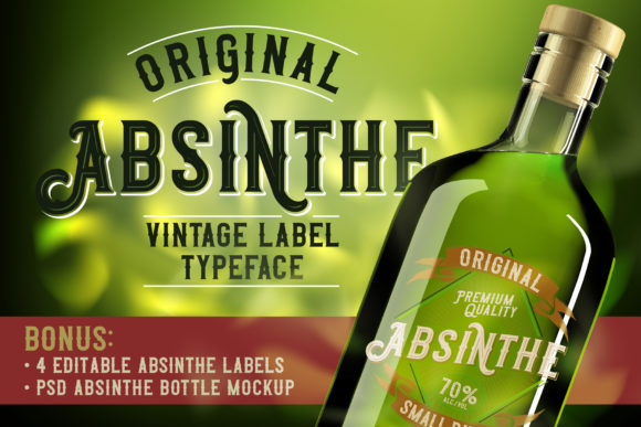 Original Absinthe: A Bold Vintage Display Font for Handmade Brands