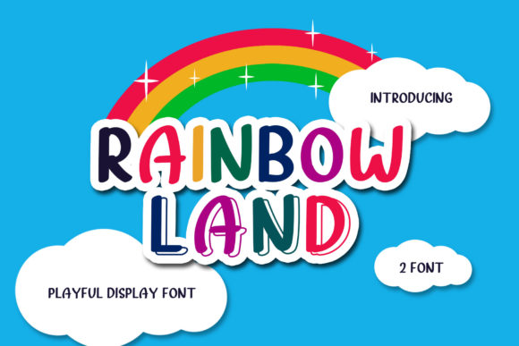 Rainbow Land: A Joyful Display Font for Campaign Graphics