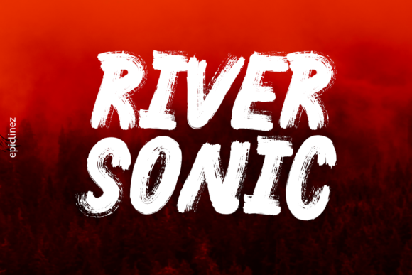 River Sonic: A Bold, Authentic Brush Display Font for Makers