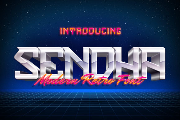Sendha: A Techno Display Font with Editorial Confidence