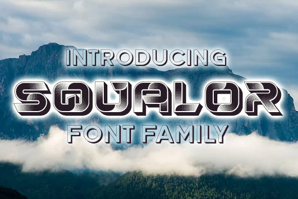 Squalor: A Bold Display Font for Futuristic Brand Identity