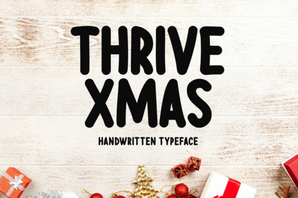 Thrive Xmas: A Warm, Natural Display Font for Small Business Branding